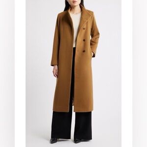 Fleurette Loro Piana 100% Wool Camel Coat Size 14